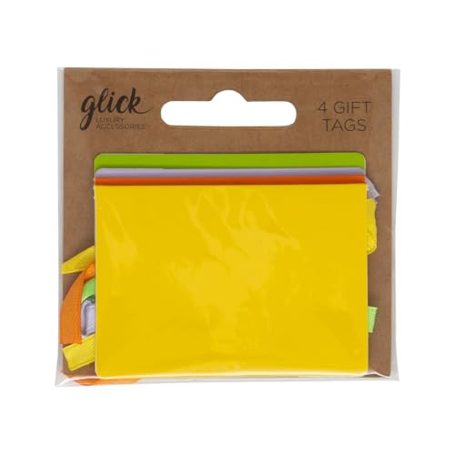 Glick Geschenkanhänger, Frühlings-Mix, um Ihre Geschenke schön zu dekorieren, Geschenkanhänger, 7 x 5 cm, 4 Stück von Glick