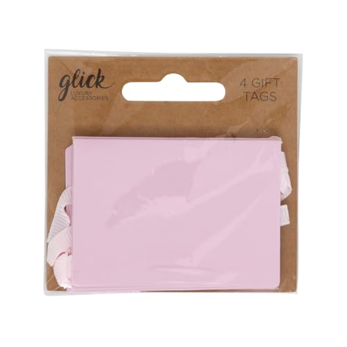 Glick Geschenkanhänger, einfarbig, Babyrosa, 4 Stück, um Ihre Geschenke schön zu dekorieren, Geschenkanhänger, 7 x 5 cm von Glick