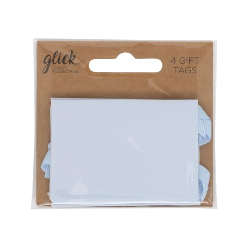 Glick Geschenkanhänger, einfarbig, babyblau, 4 Stück, um Ihre Geschenke schön zu dekorieren, Geschenkanhänger, 7 x 5 cm von Glick