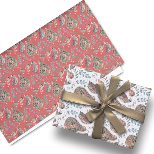 Glick Geschenkpapier für Weihnachten, gefaltet, Motiv: Rebhuhn in einem Birnenbaum, Rot und Gold, 3 Bögen Glick Geschenkpapier für Weihnachten, gefaltet, Motiv: Rebhuhn in einem Birnenbaum, Rot und Gold, 3 Bögen von Glick
