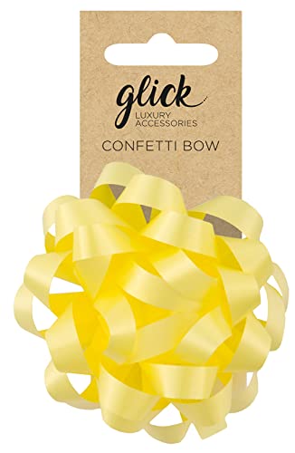 Glick Luxuriöses gelbes Schleifenkonfetti, perfekt für Geschenkverpackungen, Kunst und Handwerk und Zubehör, Zitronengelb von Glick