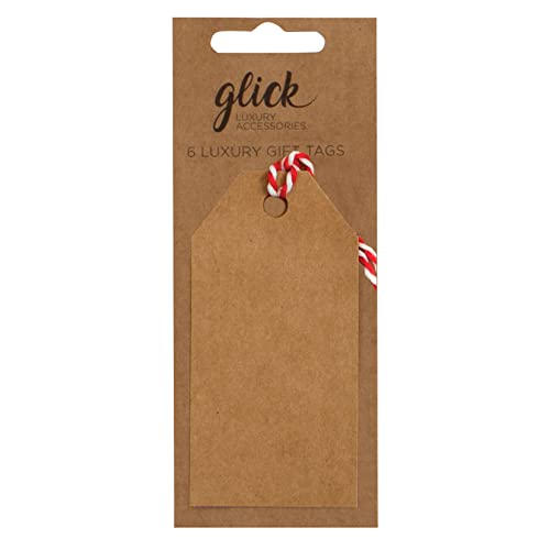 Glick Weihnachtsanhänger Geschenkanhänger für Weihnachten uni mit viel Platz für Ihre eigene Weihnachtsbotschaft Kraftx6 braun von Glick