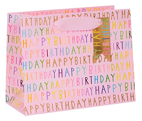Glick Luxus-Geschenktüte – Happy Birthday Landschafts-Geschenktüte, Pink, Medium, 175 x 225 x 100 mm Glick Luxus-Geschenktüte – Happy Birthday Landschafts-Geschenktüte, Pink, Medium, 175 x 225 x 100 mm von Glick