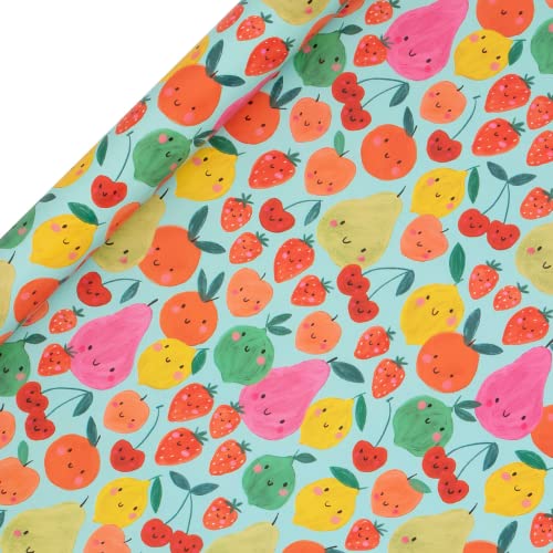 Glick Luxus Roll Wrap, Fruit Cocktail Geschenkpapier, 4 m x 70 cm, für Geburtstage und andere Anlässe, Mehrfarbig von Glick