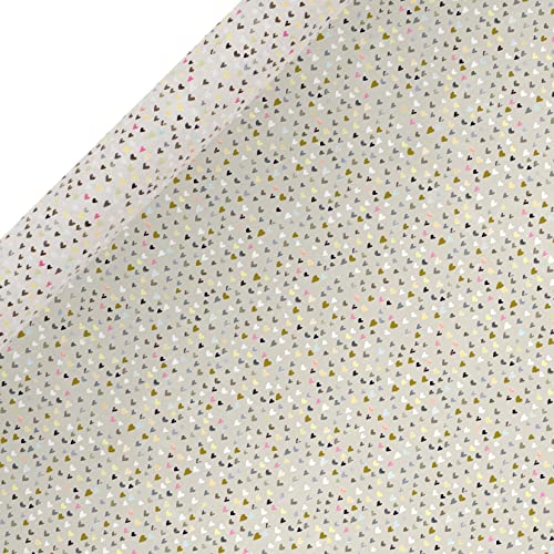 Glick Luxus Roll Wrap, Herzen Geschenkpapier 4 Meter x 70 cm, geeignet für Geburtstage, Verlobung, Hochzeit, Creme Glick Luxus Roll Wrap, Herzen Geschenkpapier 4 Meter x 70 cm, geeignet für Geburtstage, Verlobung, Hochzeit, Creme von Glick