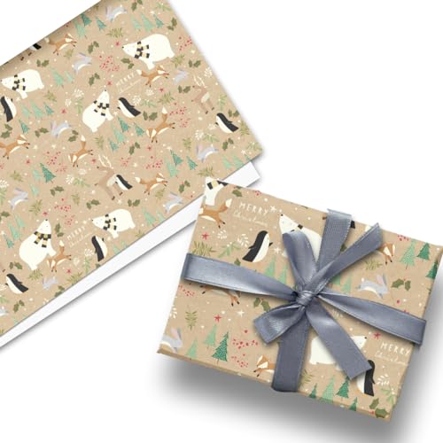 Glick Geschenkpapier, Weihnachtsmotive, gefaltet, 3 Bögen, Weihnachtsmotive von Glick