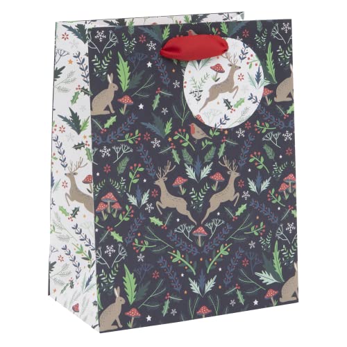 Glick Weihnachtsgeschenktüte, mittlere Geschenktüte, Geschenktüte für Weihnachten, Weihnachtsgeschenkverpackung, Waldtiere, Weihnachtsgeschenktasche, weiße und blaue Weihnachtsgeschenktüte Glick Weihnachtsgeschenktüte, mittlere Geschenktüte, Geschenktüte für Weihnachten, Weihnachtsgeschenkverpackung, Waldtiere, Weihnachtsgeschenktasche, weiße und blaue Weihnachtsgeschenktüte von Glick