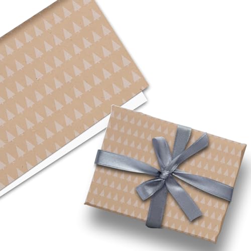 Glick Yuletide Geschenkpapier für Weihnachten, gefaltet, 3 Blatt, Braun von Glick