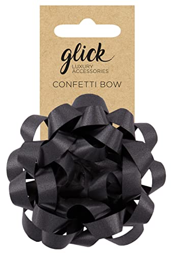 Glick Luxus Konfetti Schleife Schwarz Schwarz für Geschenkverpackungen, Halloween, Geburtstage, Kunst und Handwerk, Schwarz von Glick