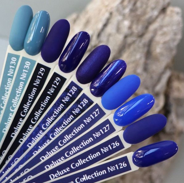 Komilfo Blue Gel Polish Navy Aqua Nagellack Royal Lack 8Ml Nail Art von Glifada