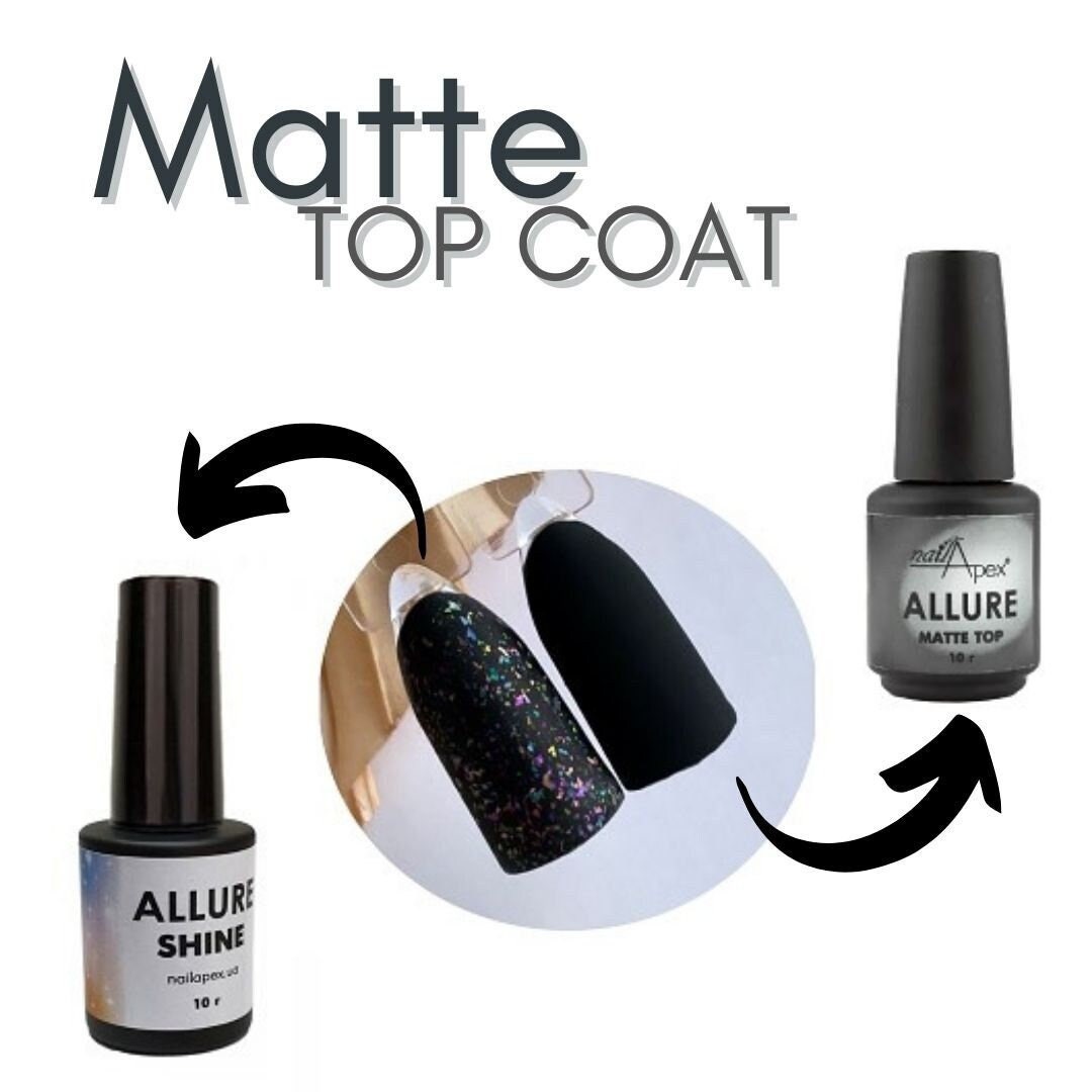 Nailapex Allure Matte Top Mantel Matt Samt Flake Cover Für Nail Art von Glifada