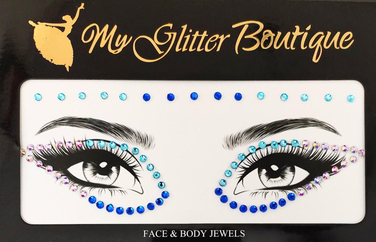 Mgb Augen Dekoration Blau Gem Sticker Mgb Augen Dekoration Blau Gem Sticker von GlitterboutiqueGB