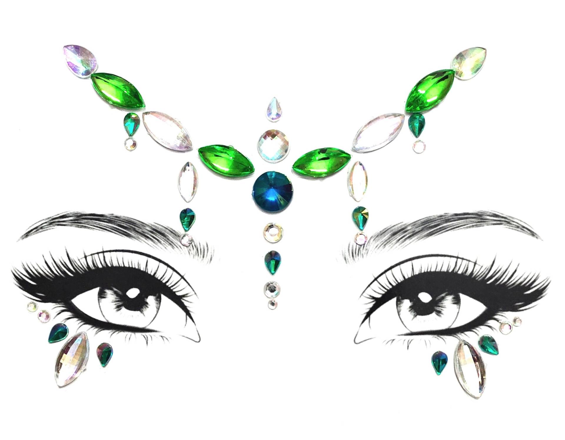 Mgb Green Stirn Gesichts Juwelen/St.patrick Sagen Edelsteine Party Gesichtsaufkleber Strass Mgb Green Stirn Gesichts Juwelen/St.patrick Sagen Edelsteine Party Gesichtsaufkleber Strass von GlitterboutiqueGB