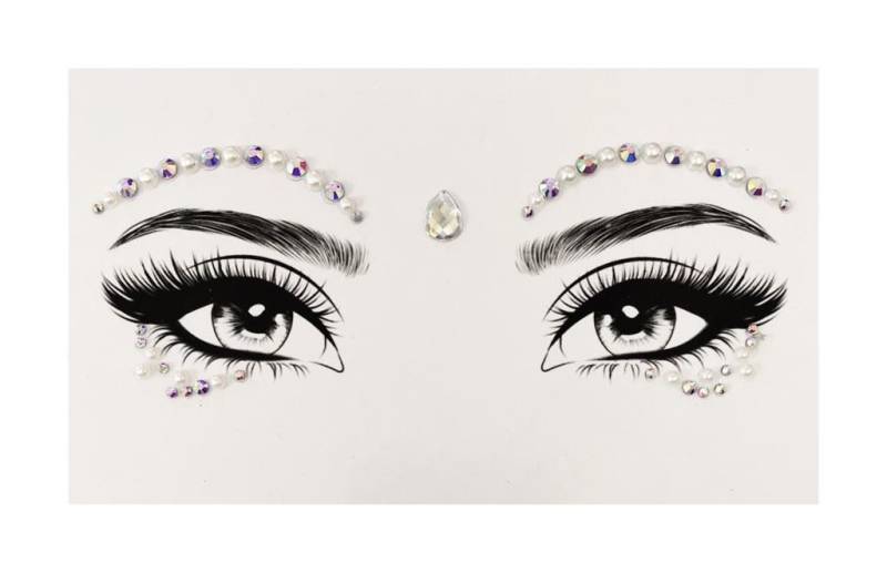 Mgb Perle Und Irisierende Gesichtsedelsteine/Gesichtsaufkleber Festivaljuwelen Partyedelsteine von GlitterboutiqueGB