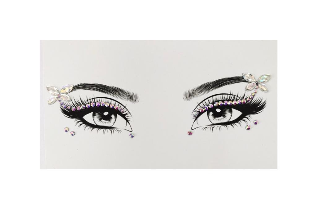 Mgb Selbstklebender Eyeliner | Festival Edelsteine Party Aufkleber/Gesichtsschmuck von GlitterboutiqueGB