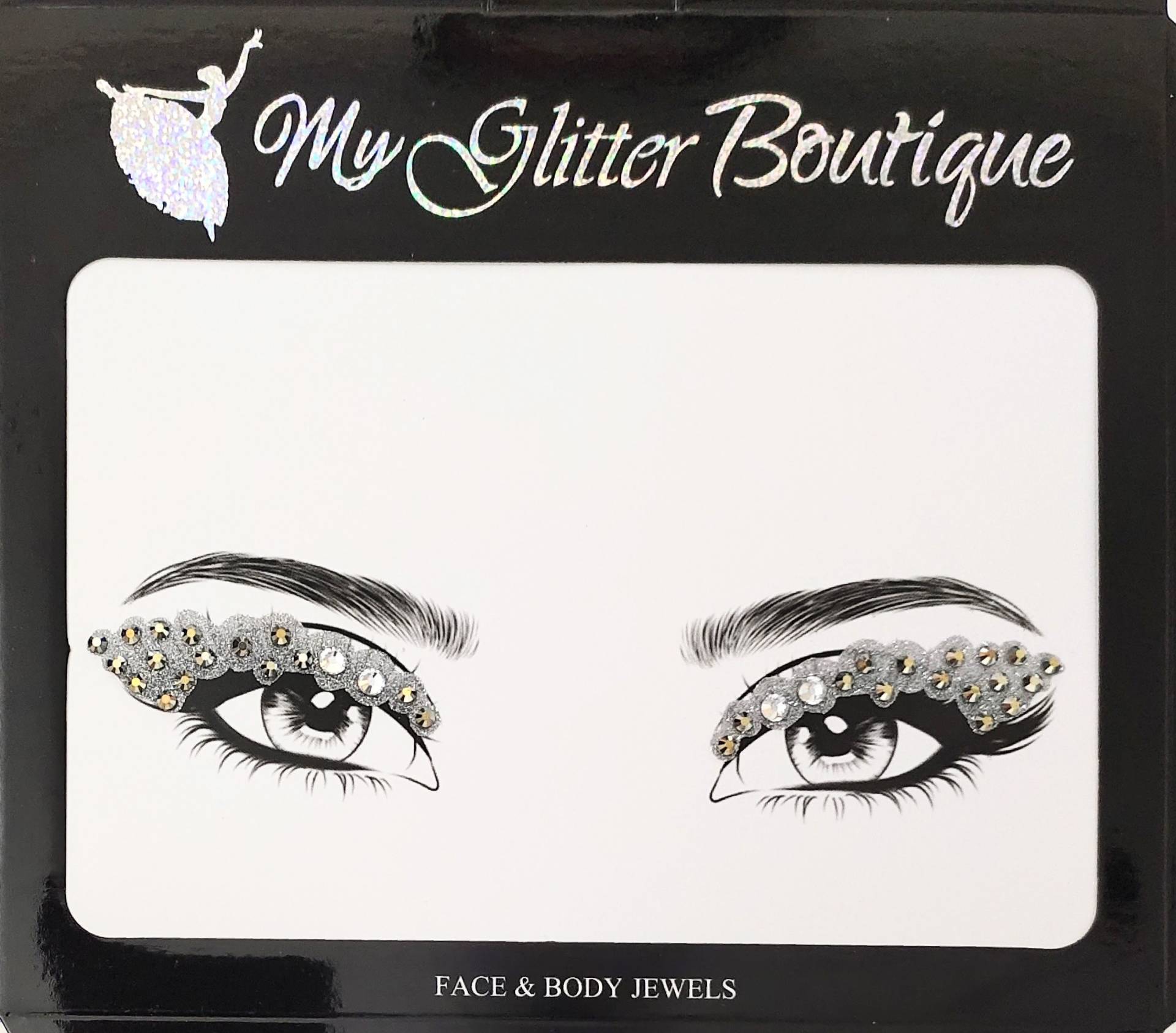 Mgb Silber Glitzer Eye Liner Aufkleber Mgb Silber Glitzer Eye Liner Aufkleber von GlitterboutiqueGB