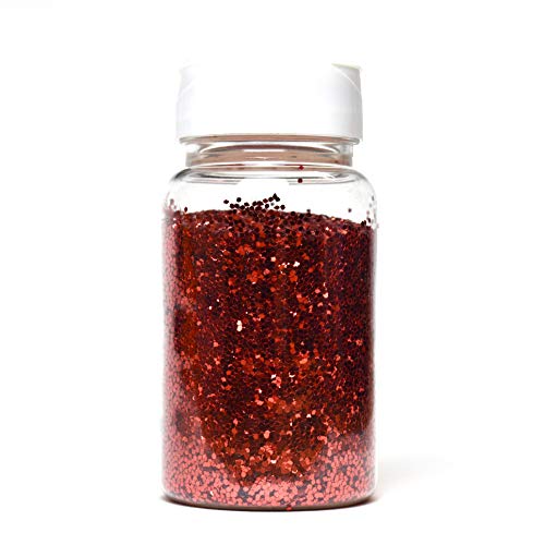 Glitterexpress 040BR60 Glitzer, rot, 60G, 60 Gramm von Glitterexpress