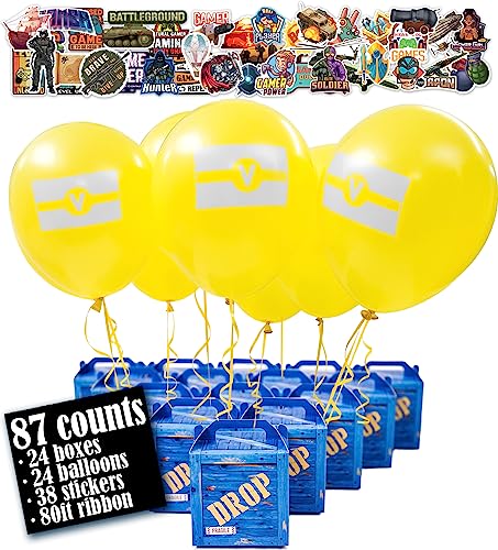 Game Party Military Supply Beute Drop Box Party Gefälligkeiten - 24-Pack. Hervorragend geeignet als Battle Royale Dekoration und Geschenktüten, Geburtstagsaktivitäten zum Thema Spiele und Partybedarf Game Party Military Supply Beute Drop Box Party Gefälligkeiten - 24-Pack. Hervorragend geeignet als Battle Royale Dekoration und Geschenktüten, Geburtstagsaktivitäten zum Thema Spiele und Partybedarf von Glittery Garden