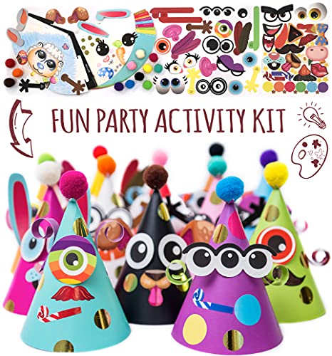 Kegelhüte machen Aktivitätskit - DIY Kunst & Handwerk Projekt Set mit 12 bunten Hüten, Pompons und Aufklebern. Spaß Indoor-Familienzeit zu Hause. Handgemachte Dekoration und Geburtstagsfeier Kegelhüte machen Aktivitätskit - DIY Kunst & Handwerk Projekt Set mit 12 bunten Hüten, Pompons und Aufklebern. Spaß Indoor-Familienzeit zu Hause. Handgemachte Dekoration und Geburtstagsfeier von Glittery Garden