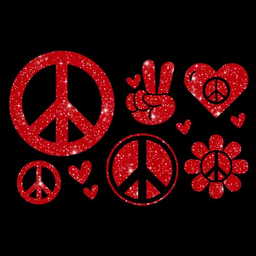 Glitzerdeals Bügelbilder Glitzer Peace Symbole Set Peacezeichen rot Aufbügler für Textilien Karneval Kostüm Peace Bügelflicken Peacezeichen Fasching Patch zum Aufbügeln Peace Glitzerdeals Bügelbilder Glitzer Peace Symbole Set Peacezeichen rot Aufbügler für Textilien Karneval Kostüm Peace Bügelflicken Peacezeichen Fasching Patch zum Aufbügeln Peace von Glitzerdeals
