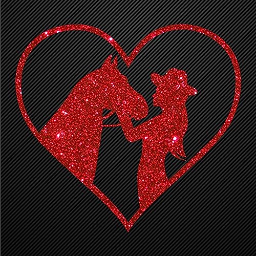 Glitzerdeals Bügelbilder Glitzer Pferd mit Cowgirl im Herz rot Aufbügler für Textilien Karneval Kostüm Pferd Bügelflicken Pferde Fasching Patch zum Aufbügeln Pferd Glitzerdeals Bügelbilder Glitzer Pferd mit Cowgirl im Herz rot Aufbügler für Textilien Karneval Kostüm Pferd Bügelflicken Pferde Fasching Patch zum Aufbügeln Pferd von Glitzerdeals