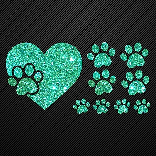 Glitzerdeals Bügelbilder Glitzer Pfote im Herz und kleine Pfoten jade Aufbügler für Textilien Karneval Kostüm Pfoten Bügelflicken Pfote Fasching Patch zum Aufbügeln Pfoten Glitzerdeals Bügelbilder Glitzer Pfote im Herz und kleine Pfoten jade Aufbügler für Textilien Karneval Kostüm Pfoten Bügelflicken Pfote Fasching Patch zum Aufbügeln Pfoten von Glitzerdeals