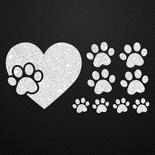 Glitzerdeals Bügelbilder Glitzer Pfote im Herz und kleine Pfoten silber Aufbügler für Textilien Karneval Kostüm Pfoten Bügelflicken Pfote Fasching Patch zum Aufbügeln Pfoten Glitzerdeals Bügelbilder Glitzer Pfote im Herz und kleine Pfoten silber Aufbügler für Textilien Karneval Kostüm Pfoten Bügelflicken Pfote Fasching Patch zum Aufbügeln Pfoten von Glitzerdeals