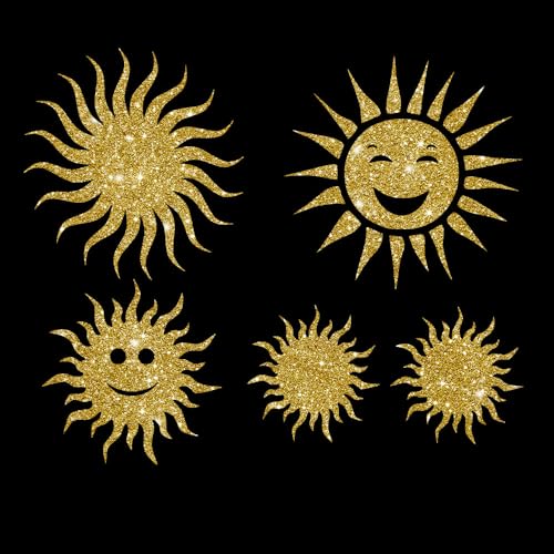 Glitzerdeals Bügelbilder Glitzer Sonne mit Gesicht Set Sonnen gold Aufbügler für Textilien Karneval Kostüm Sonne Bügelflicken Sonnen Fasching Patch zum Aufbügeln Sonne Glitzerdeals Bügelbilder Glitzer Sonne mit Gesicht Set Sonnen gold Aufbügler für Textilien Karneval Kostüm Sonne Bügelflicken Sonnen Fasching Patch zum Aufbügeln Sonne von Glitzerdeals