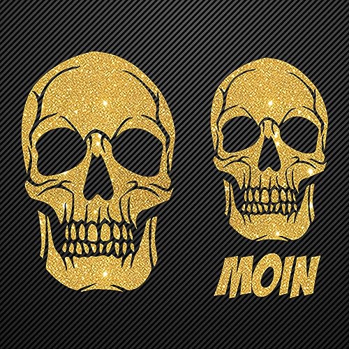Glitzerdeals Bügelbilder Glitzer Totenkopf Set Moin 2er gold Aufbügler für Textilien Karneval Kostüm Totenkopf Bügelflicken Schädel Fasching Patch zum Aufbügeln Totenkopf Glitzerdeals Bügelbilder Glitzer Totenkopf Set Moin 2er gold Aufbügler für Textilien Karneval Kostüm Totenkopf Bügelflicken Schädel Fasching Patch zum Aufbügeln Totenkopf von Glitzerdeals