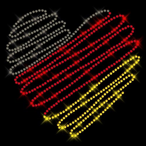Glitzerdeals Bügelbilder Karneval Strass Deutschland Strass Herz schwarz rot gold Aufbügler für Textilien Fussball Bügelmotiv Soccer Strass Bügelbild Fussball Glitzerdeals Bügelbilder Karneval Strass Deutschland Strass Herz schwarz rot gold Aufbügler für Textilien Fussball Bügelmotiv Soccer Strass Bügelbild Fussball von Glitzerdeals