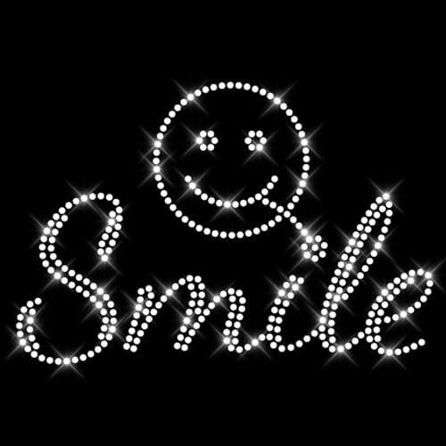 Glitzerdeals Bügelbilder Karneval Strass Smille mit Blume lachendes Gesicht Aufbügler für Textilien Smile Bügelmotiv Sprüche Strass Bügelbild Smile Glitzerdeals Bügelbilder Karneval Strass Smille mit Blume lachendes Gesicht Aufbügler für Textilien Smile Bügelmotiv Sprüche Strass Bügelbild Smile von Glitzerdeals