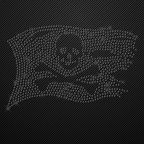 Glitzerdeals Bügelbild aus Strass Flagge mit Pirat schwarz Totenkopf Glitzerbild zum Aufbügeln Pirat Strassmotiv Totenkopf Aufbügler Glitzer Skull Bones von Glitzerdeals