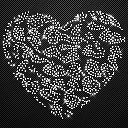 Glitzerdeals Bügelbild aus Strass Herz mit Leopardenmuster - 960 Strasssteine - ca. 200 x 180 mm - für Textilien mit hohem Baumwollanteil - Karneval, Kostüm, Geschenk Glitzerdeals Bügelbild aus Strass Herz mit Leopardenmuster - 960 Strasssteine - ca. 200 x 180 mm - für Textilien mit hohem Baumwollanteil - Karneval, Kostüm, Geschenk von Glitzerdeals