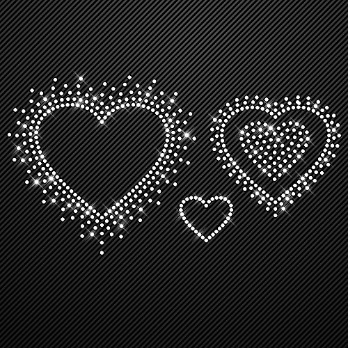 Glitzerdeals Bügelbilder aus Strass Herzen 3er Set kristall Aufbügler für Textilien Karneval Kostüm Herz Strassmotiv hearts Aufbügler Glitzer Love Set Glitzerdeals Bügelbilder aus Strass Herzen 3er Set kristall Aufbügler für Textilien Karneval Kostüm Herz Strassmotiv hearts Aufbügler Glitzer Love Set von Glitzerdeals