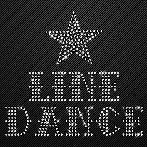 Glitzerdeals Bügelbild aus Strass Line Dance Schriftzug mit Stern kristall Glitzerbild zum Aufbügeln Line Dance Strassmotiv Stern Aufbügler Glitzer Cowgirl von Glitzerdeals