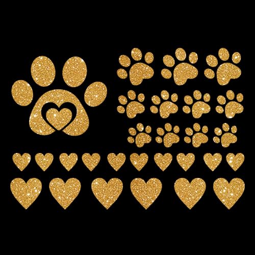 Glitzerdeals Bügelbilder Glitzer Set 12 Pfoten und 16 Herzen gold Aufbügler für Textilien Karneval Kostüm Pfoten Bügelflicken Herzen Fasching Patch zum Aufbügeln Pfoten Glitzerdeals Bügelbilder Glitzer Set 12 Pfoten und 16 Herzen gold Aufbügler für Textilien Karneval Kostüm Pfoten Bügelflicken Herzen Fasching Patch zum Aufbügeln Pfoten von Glitzerdeals