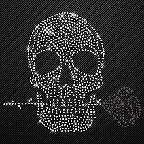 Glitzerdeals Bügelbilder aus Strass Totenkopf mit Rose schwarz Aufbügler für Textilien Karneval Kostüm Totenkopf Strassmotiv Schädel Skull Glitzer Glitzerdeals Bügelbilder aus Strass Totenkopf mit Rose schwarz Aufbügler für Textilien Karneval Kostüm Totenkopf Strassmotiv Schädel Skull Glitzer von Glitzerdeals