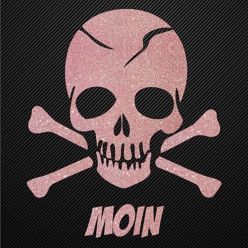 Glitzerdeals Bügelbilder Karneval Aufbügler Totenkopf mit Knochen und Moin Schriftzug Bügelbild Glitter Totenköpfe Bügelmotiv Schädel skull iron on design skull with bones rosegold Glitzerdeals Bügelbilder Karneval Aufbügler Totenkopf mit Knochen und Moin Schriftzug Bügelbild Glitter Totenköpfe Bügelmotiv Schädel skull iron on design skull with bones rosegold von Glitzerdeals