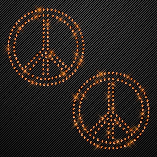 Glitzerdeals Bügelbilder Karneval Peace gold Aufbügler für Textilien Peacezeichen Strass Bügelbild für Textilien Hot-fix iron-on-transfer 2er Glitzerdeals Bügelbilder Karneval Peace gold Aufbügler für Textilien Peacezeichen Strass Bügelbild für Textilien Hot-fix iron-on-transfer 2er von Glitzerdeals