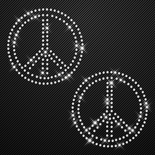 Glitzerdeals Bügelbilder Karneval Peace kristall einfarbig Aufbügler für Textilien Peace-Zeichen Strass Bügelbild für Textilien Hot-fix iron-on-transfer 2er Glitzerdeals Bügelbilder Karneval Peace kristall einfarbig Aufbügler für Textilien Peace-Zeichen Strass Bügelbild für Textilien Hot-fix iron-on-transfer 2er von Glitzerdeals
