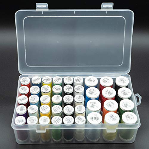 Glitzerpüppi Nähfadenbox - Praktische Garnbox/Aufbewahrungsbox für bis zu 42 Spulen aus stabilem Karton oder Plastikmaterial Glitzerpüppi Nähfadenbox - Praktische Garnbox/Aufbewahrungsbox für bis zu 42 Spulen aus stabilem Karton oder Plastikmaterial von YAMOOCO