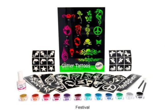 Glitzertattoo Set - Festival Glitzertattoo Set - Festival von Glitzertattoos
