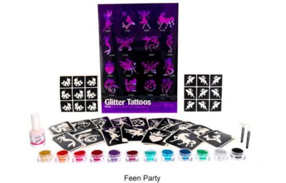 Glitzertattoo Set Motto Feen Party Glitzertattoo Set Motto Feen Party von Glitzertattoos