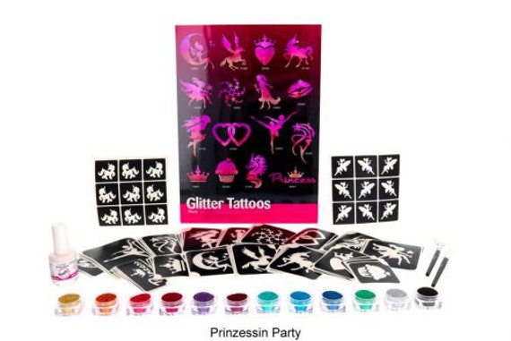 Prinzessin Party, Glitzertattoo Set Prinzessin Party, Glitzertattoo Set von Glitzertattoos