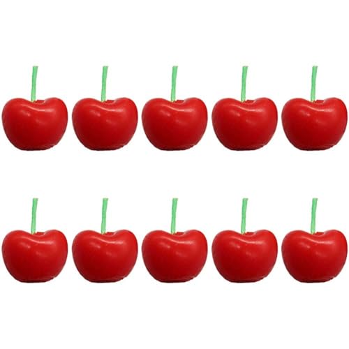 Glixoft 10 Stück Kirschförmige Kerzen, Niedliche Geburtstagskerzen, Dekorativer Kuchenaufsatz Für Kindergeburtstagsfeier, Hochzeitszubehör Glixoft 10 Stück Kirschförmige Kerzen, Niedliche Geburtstagskerzen, Dekorativer Kuchenaufsatz Für Kindergeburtstagsfeier, Hochzeitszubehör von Glixoft