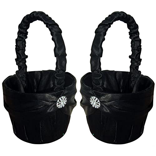 Glixoft 2 Stück Schwarzer Blumenkorb, Blumenmädchen-Korb, Romantischer Hochzeitskorb, Blütenblätter, Aufbewahrungsbehälter Für Hochzeitszeremonie, Party-Dekoration Glixoft 2 Stück Schwarzer Blumenkorb, Blumenmädchen-Korb, Romantischer Hochzeitskorb, Blütenblätter, Aufbewahrungsbehälter Für Hochzeitszeremonie, Party-Dekoration von Glixoft