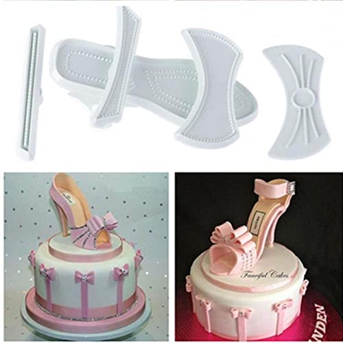 Glixoft 9 Stück Pactical Fondant-kuchenform Aus Kunststoff, Damen-Schuhe Hohen Absätzen, Backform, Ausstecher Für Sugarcraft-ton Glixoft 9 Stück Pactical Fondant-kuchenform Aus Kunststoff, Damen-Schuhe Hohen Absätzen, Backform, Ausstecher Für Sugarcraft-ton von Glixoft
