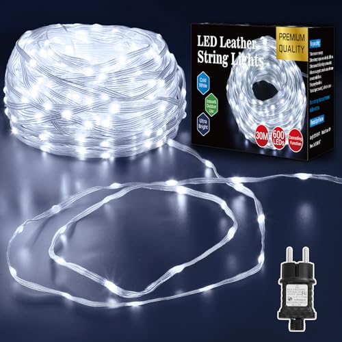 GlobaLink 30M LED Lichtschlauch, 600er LED Weihnachtsbeleuchtung Außen Strom IP65 Wasserdicht, Schlauch Lichterkette PVC-Draht 8 Modi für Innen Außen Garten Hochzeit Party Weihnachten Deko - kaltweiß GlobaLink 30M LED Lichtschlauch, 600er LED Weihnachtsbeleuchtung Außen Strom IP65 Wasserdicht, Schlauch Lichterkette PVC-Draht 8 Modi für Innen Außen Garten Hochzeit Party Weihnachten Deko - kaltweiß von GlobaLink