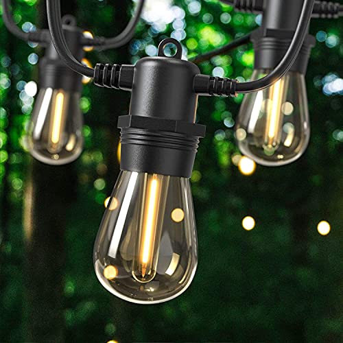 31M Lichterkette außen, GlobaLink IP65 Wasserdicht Bruchsicher Lichterkette Glühbirnen Erweiterbar mit 30 +2 S14 LED Glühbirnen, Outdoor Lichterkette für Garten Party Balkon Hof Dekoration, Warmweiß von GlobaLink