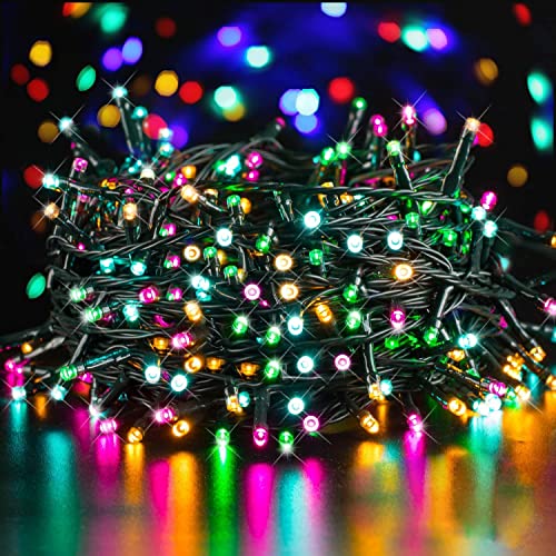 GlobaLink LED Lichterkette Außen Bunt, 20M 200 LED Weihnachtsbeleuchtung Strom mehrfarbig Wasserdicht IP44 mit 8 Modi Weihnachtsdeko für Innen und Außen weihnachtsbaum, Party, Balkon, Hochzeit Deko von GlobaLink